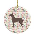 thumbnail image 1 of Mexican Hairless Dog Xolo Merry Christmas Ceramic Ornament 2.8 in x 2.8 in, 1 of 3
