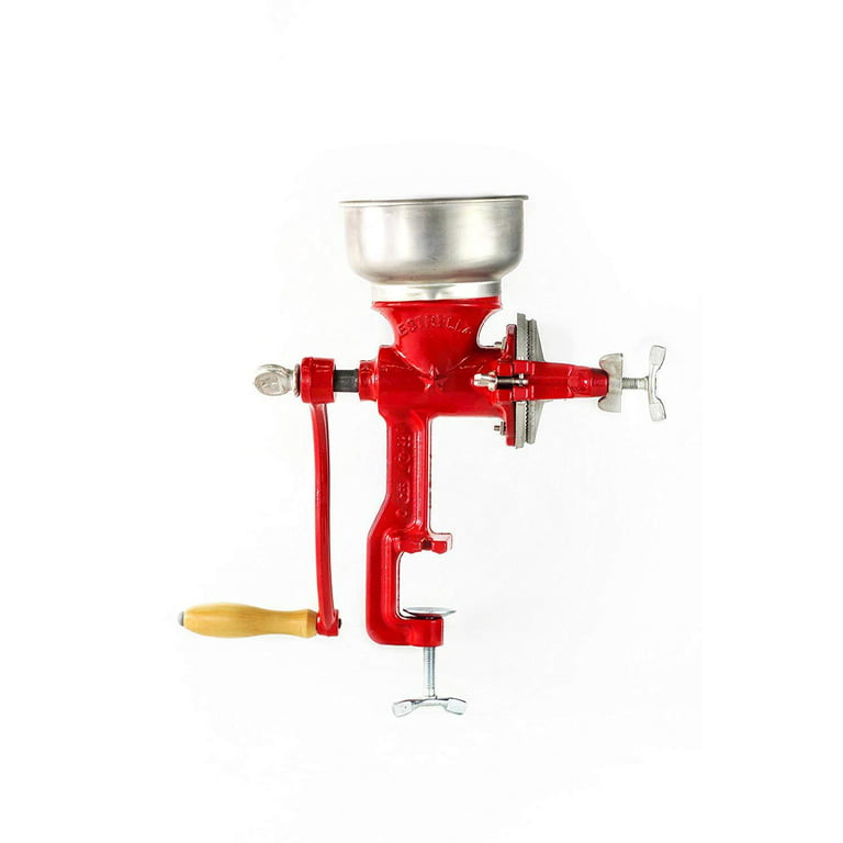 Mosakar Hand Crank Grain Mill - White, Hand Operate Food Grinder for Dry  and Oily Grains, Manual Kitchen Flour Mill, Wheat Corn Coffee Spice  Grinder
