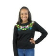 thumbnail image 1 of Mexican Hand Embroidered Long Sleeve T Shirt (Black, Small), 1 of 1