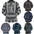 thumbnail image 1 of Mexican Hoodie Hippie Surf Poncho Sweater Sweatshirt Pullover, 1 of 4