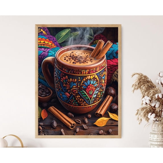 Mexican Hot Chocolate Aztec Mug Cocoa Cinnamon Poster , Poster Print ...