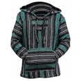 thumbnail image 1 of Mexican Jerga Pullover Light Weight Hoodies Men Baggy Soft Knit Winter Mens Sweatshirts Hoodies Long Sleeve Pullover with Pockets Green S, 1 of 3