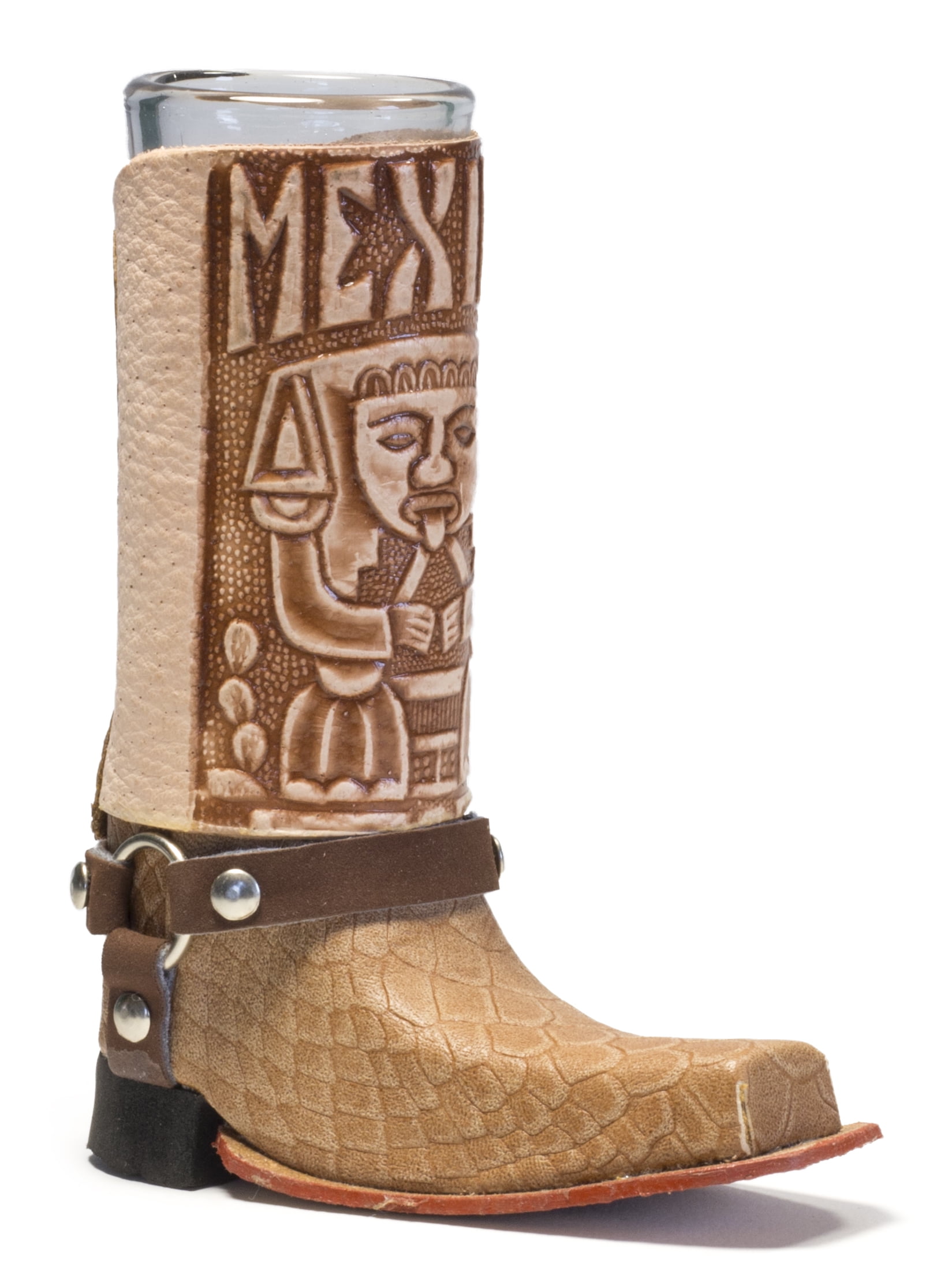 Mexican Leather Mini Texan Boot Tequila Shot
