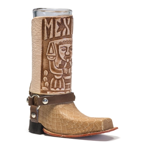 Mexican Leather Mini Texan Boot Tequila Shot
