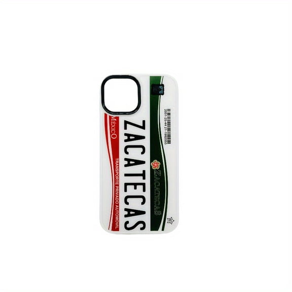 Mexican License Plate Phone Case for iPhone 12 / 12 Pro / 12 Pro Max, 13 / 13 Pro / 13 Pro Max, 14 / 14 Pro / 14 Plus / 14 Pro Max, 15 / 15 Pro / 15 Plus / 15 Pro Max