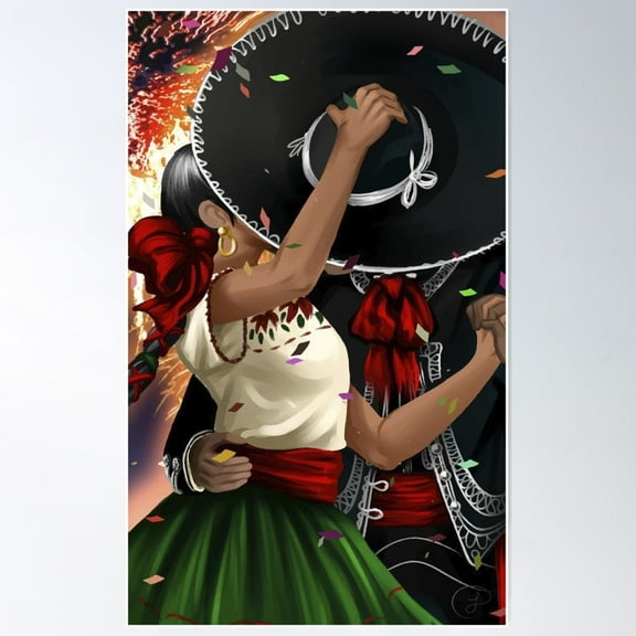 Mexican Love Poster Wall Art, Modern Wall Decor For Living Room Bedroom, 12x18 UNFRAMED