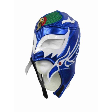 Mexican Luchador Mask Costume Blue Fits Youth and Adulta