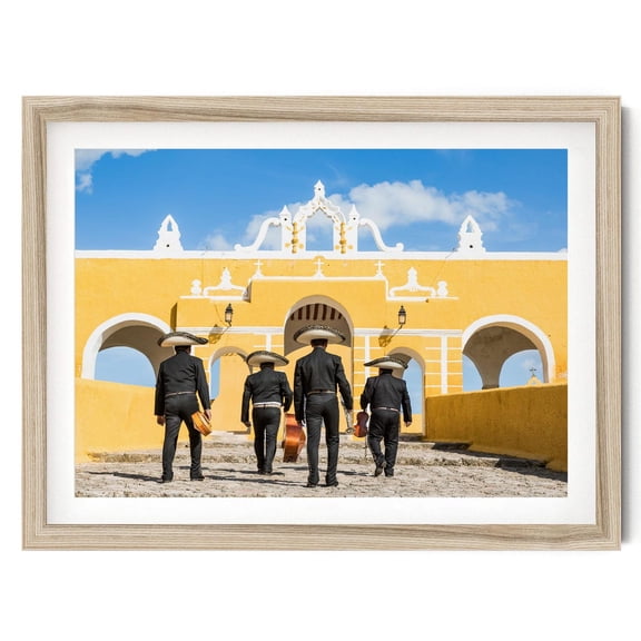 Mexican Mariachi Print Izamal Mexico Wall Art For Hacienda Decor, Unframed Paper Print