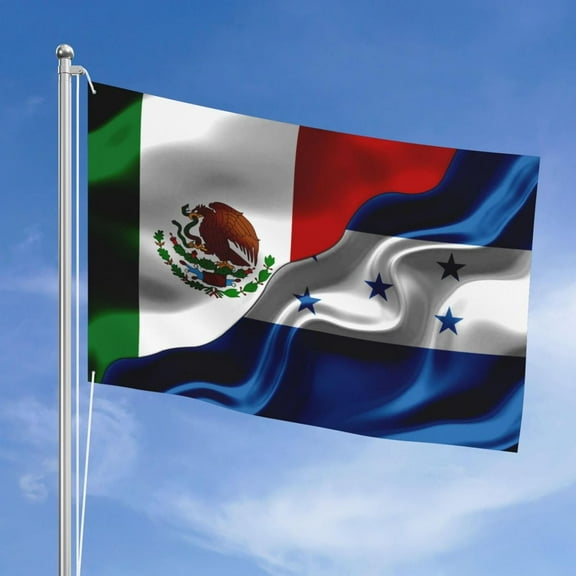 Mexican Mexico And Hondurans Honduras Flag Flag 4x6 Ft Double-Sided Printing Thickened Three-Ply Fabric Outdoor Flags Banner Decorations