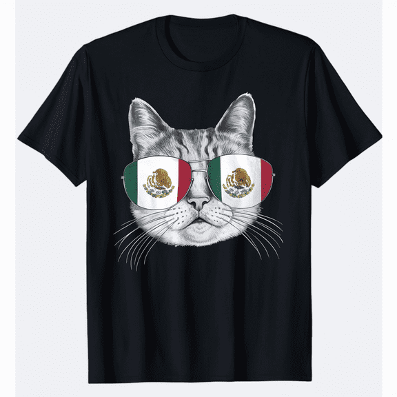 Mexican Mexico Flag Country Pride Cat Men Women Funny Gift Premium T-Shirt