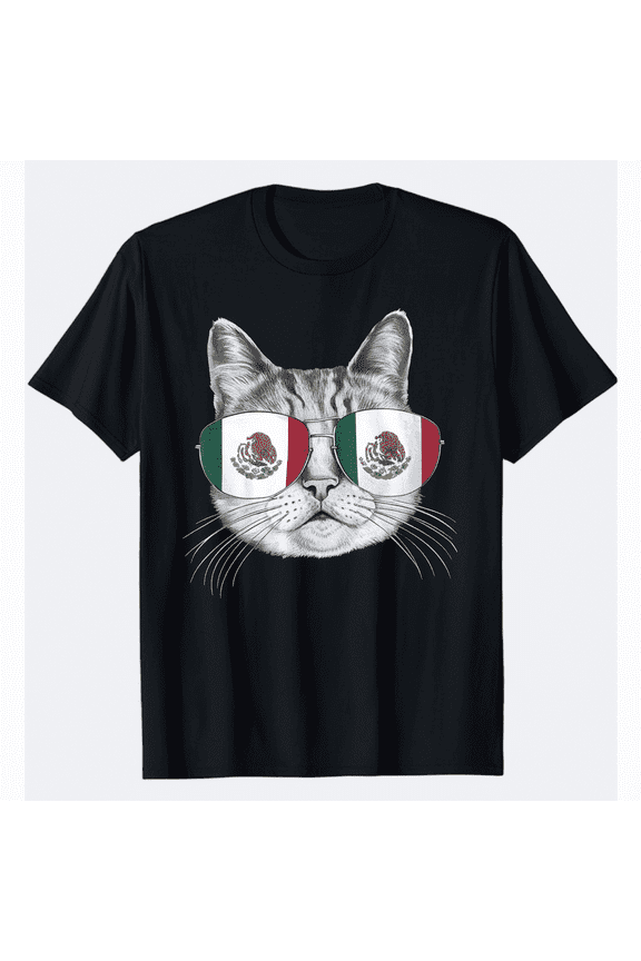 Mexican Mexico Flag Country Pride Cat Men Women Funny Gift Premium T-Shirt