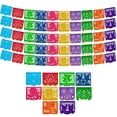 thumbnail image 1 of Mexican Party Banners (5 pack with 10 Plastic Flags per string) - Papel Picado Mexicano by Fiesta Wraps, 1 of 10