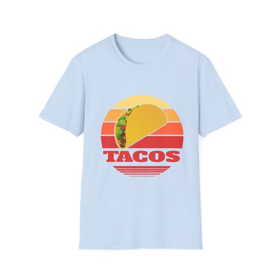 Mexican Party Sunset Design Graphic Gift Cool Tacos Tortilla Burrito Nachos Pride Men Women Unisex Softstyle T-Shirt