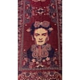 thumbnail image 1 of Mexican Pashmina Shawl Scarf Wrap Artist Frida Kahlo Magenta Purple Reversible New, 1 of 1