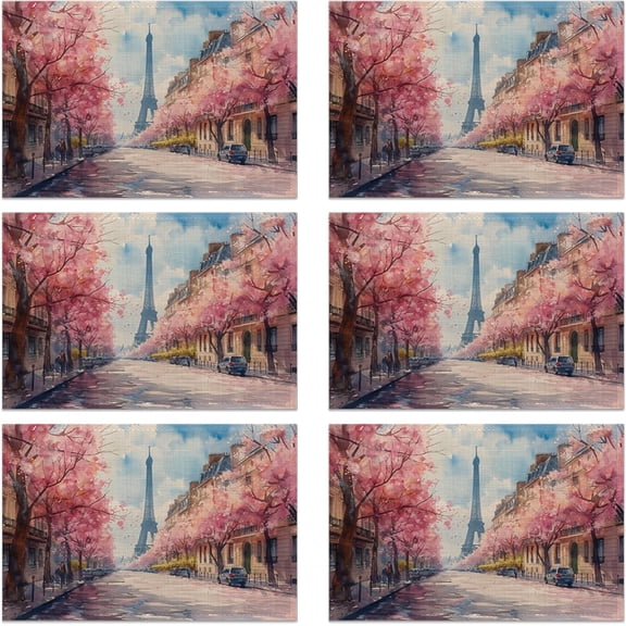 Mexican Placemats for Dining Table Set of 6,Ethnic Stripes Rainbow Place Mats for Home Party Kitchen Holiday Rustic Washable Heat Resistant Table Mats 12 x 18 Inch