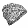thumbnail image 1 of Mexican Print Unisex Beanie, Monochrome Tribal Art, Hiking Outdoors, Charcoal Grey and White, by Ambesonne, 1 of 1