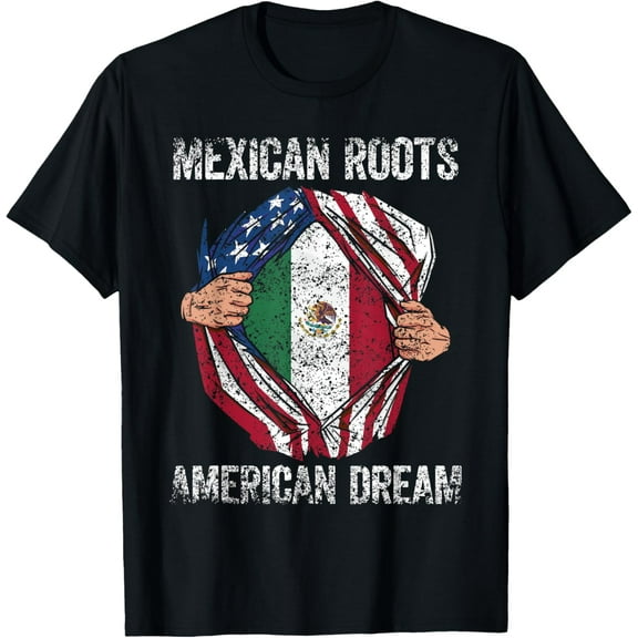 Mexican Roots American Dream Us Usa Mexico Mexican American T-Shirt Shirts