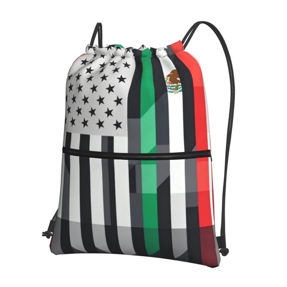 Mexican Roots Drawstring Backpack Water Resistant String Bag Sports Sackpack Gym Sack For Men Women