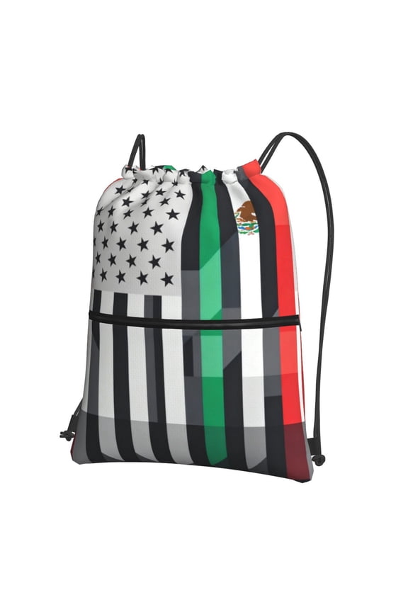 Mexican Roots Drawstring Backpack Water Resistant String Bag Sports Sackpack Gym Sack For Men Women