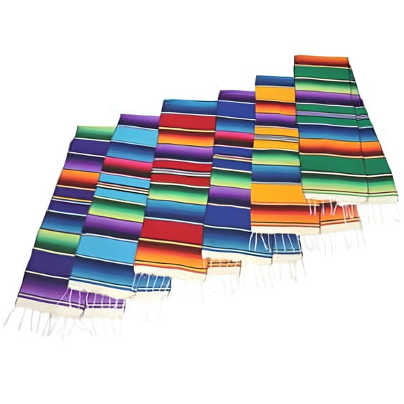 Mexican Sarape Blanket Table Runner 12in wide X 72 inches Long