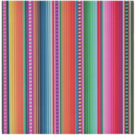 Mexican Serape Blanket Stripes Cloth Napkins Set of 6, Reusable Washable Oversized Table Napkins for Family Wedding Dinner Party Home Decor, 20 x 20 Inch