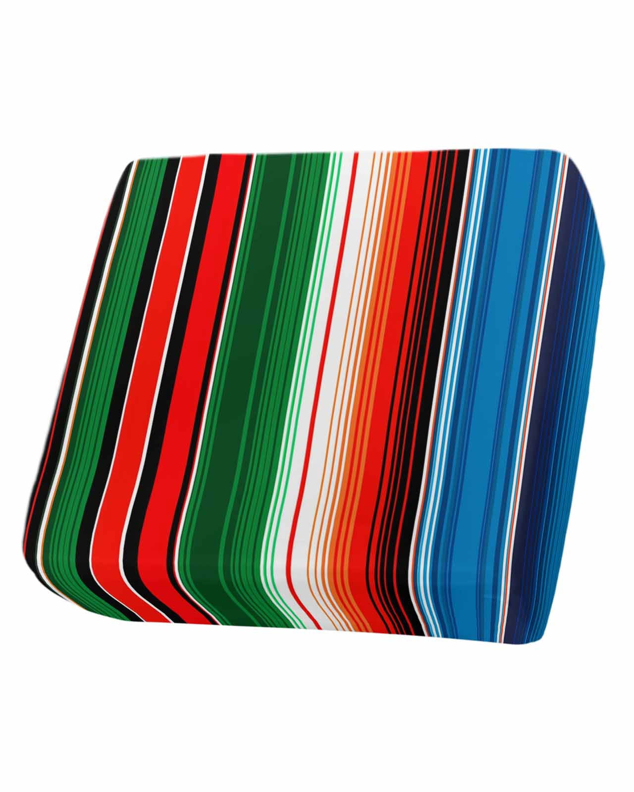 Mexican Serape Couch Cushion Covers Stretch, Washable Sofa Seat Covers Individual Seat Cushion Sofa Slipcovers Colorful Stripes Vertical Lines Abstract Couch Cover Furniture Protector S-1PCS