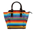 thumbnail image 1 of Mexican Serape Rivet Fashion One-Shoulder Women's Handbag Tote Bag, 1 of 6