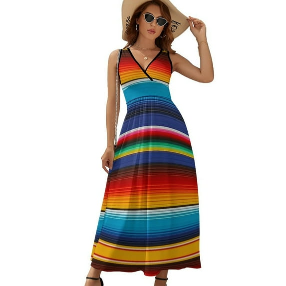 Mexican Serape Sleeveless Dress Summer Women Clothes Dress for Pregnant Women Dresses