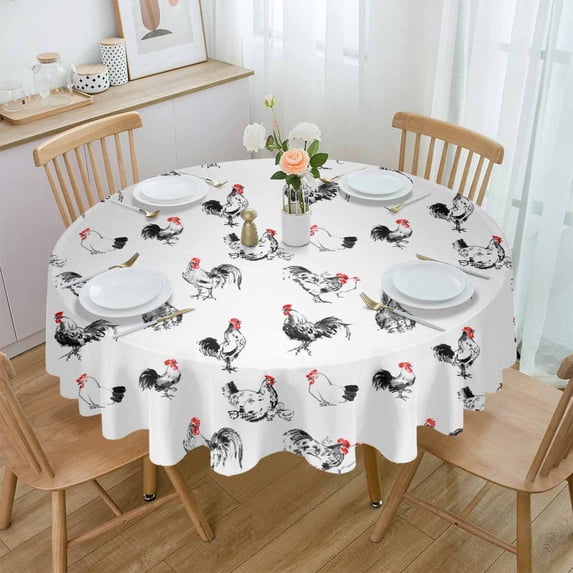 Mexican Skull Flower Round Tablecloth Waterproof Wedding Decor Table Cover Xmas Home Decorative Tablecloth