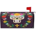 thumbnail image 1 of Mexican Skull Magnetic Mailbox Cover MailWraps Garden Yard Home Decor for Outside Standard Size-18"x 20.7", 1 of 6