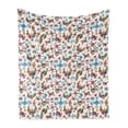 thumbnail image 1 of Mexican Soft Flannel Fleece Throw Blanket, Traditional Latin American Art Design Natural Inspirations Flowers and Birds, Cozy Plush for Indoor and Outdoor Use, 70" x 90", Multicolor, by Ambesonne, 1 of 5