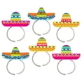 thumbnail image 1 of Mexican Sombrero Headbands Fiesta Party Decorations Paper All Ages Headwear Cinco de Mayo Themed Party Favor Accessories 6 Pack, 1 of 6