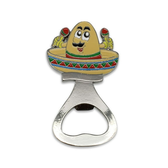 Mexican Sombrero Metal Bottle Opener Fridge Magnet