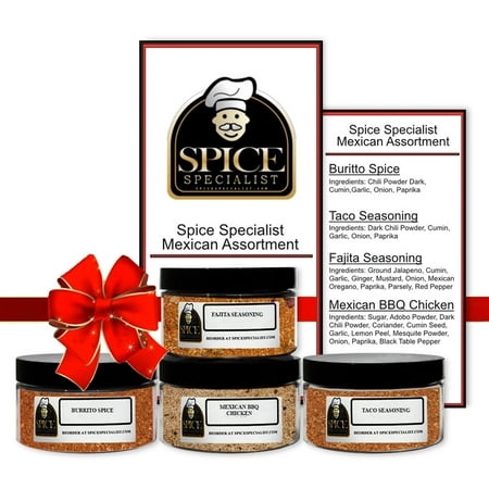 Mexican Spice Assortment Gift Set - 4 Seasonings Included - Weight Varies by Spice
