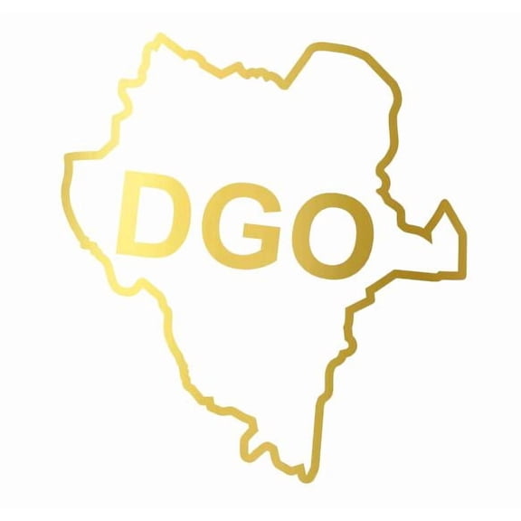 Mexican State Map Outline Durango Vinyl Decal Sticker UV & Waterproof Bumper Window Laptop Automotive Water Bottle Gift accessories GOLD 5.5"