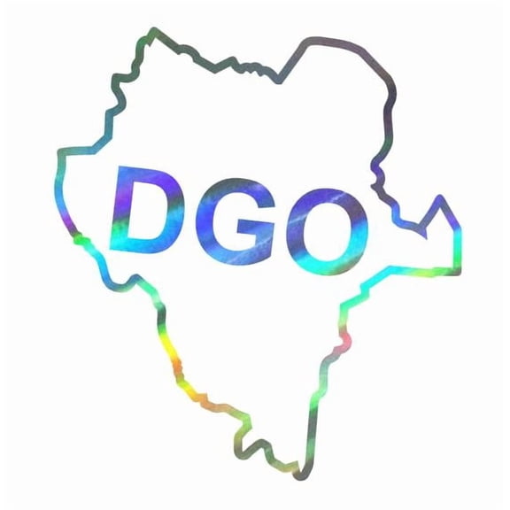 Mexican State Map Outline Durango Vinyl Decal Sticker UV & Waterproof Bumper Window Laptop Automotive Water Bottle Gift accessories HOLO 5.5"