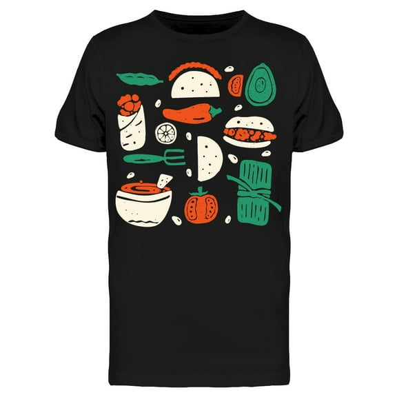 Mexican Street Food Graphic T-Shirt Men -Image by Shutterstock, Male Medium