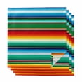 thumbnail image 1 of Mexican Stripes Cloth Napkins, Colorful Striped Mexican Fiesta Theme Washable and Reusable Dinner Napkins Set of 4, Table Napkin for Kitchen Party Birthday Wedding Hotel Housewarming 20"x20", 1 of 8