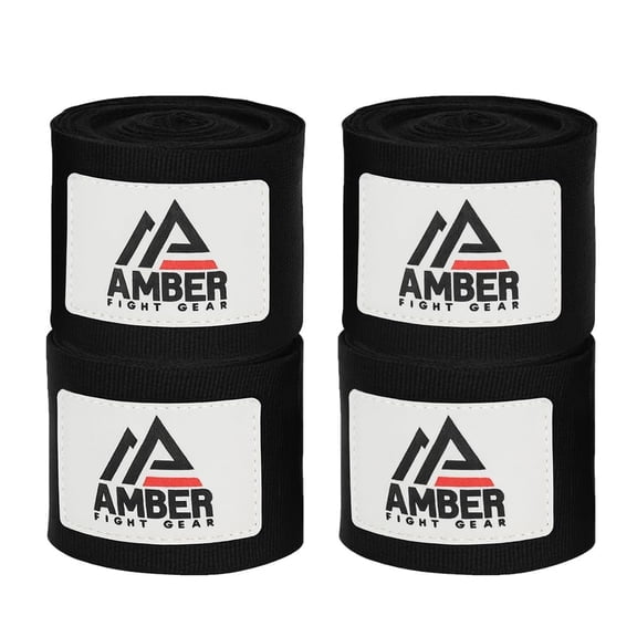 Mexican Style 200 Inch Elastic Handwraps - Breathable, Durable, Machine Washable for MMA, Boxing, Kickboxing, Muay Thai (Set of 10 Pair, Black)