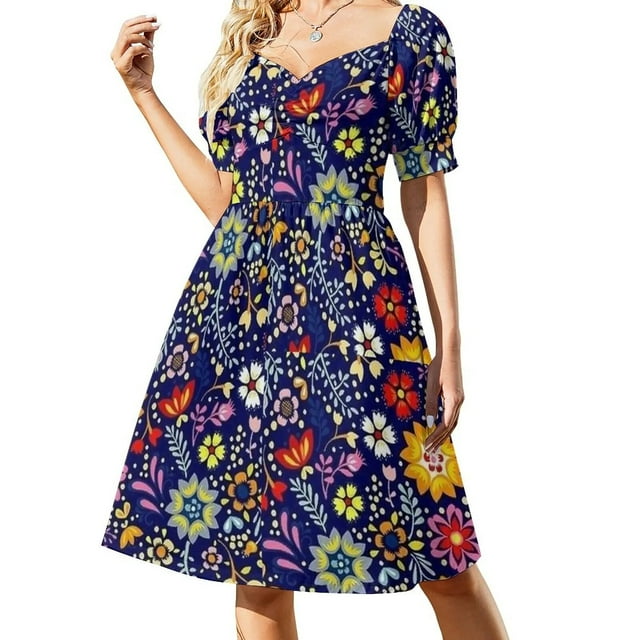 Mexican Style Art Design Dress dresses ladies 2024 summer Aesthetic