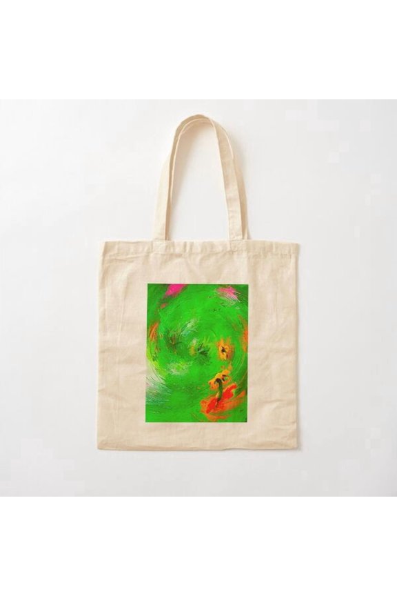 Mexican Sunflower Abstract Canvas Tote Bags, Reusable Shopping Bag