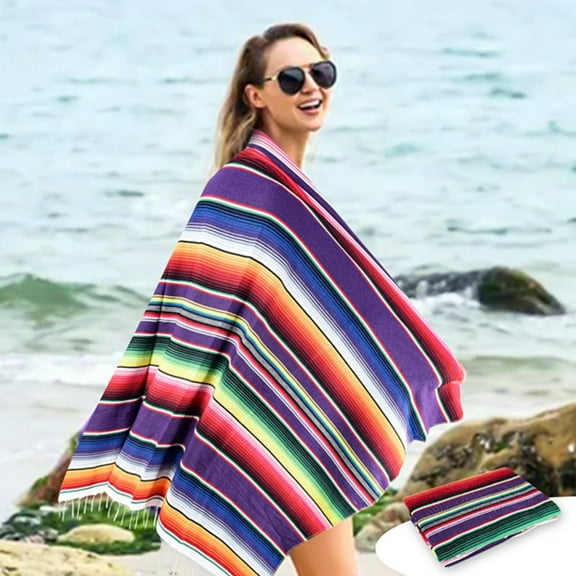 Mexican Tablecloth for Mexican Party Wedding Decorations, Mexican Saltillo Serape Blanket Bed Blanket Outdoor Table Cover Table Cloth Tapestry Blanket Picnic Mat