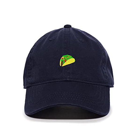 Mexican Taco Baseball Cap Embroidered Cotton Adjustable Dad Hat Navy