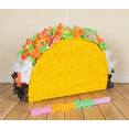 thumbnail image 1 of Gamexcel Taco Pinata with Bat and Blindfold, 15.7x10.2x5in Holds 2 LBS Candy, Cinco de Mayo Birthday Fiesta Party Supplies, 1 of 8
