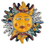 Mexican Talavera Ceramic Sun Face Wall Decor Hanging Pottery Folk Art # 05