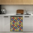 thumbnail image 1 of Mexican Talavera Ceramic Tile Pattern Dishwasher Magnet Cover Decorative Sticker for Home Cabinet Kitchen 23" x26", 1 of 5