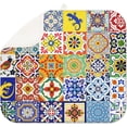 thumbnail image 1 of Mexican Tiles Drying Mat 16" X 18" Vintage floral Kitchen Counter Stone Dish Drying Mats For Kitchen Counter Xmas Drying Mats For Home Counter Drying Mats For Dishes Dish Table Mat Drying Mat, 1 of 8