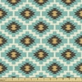 thumbnail image 1 of Ambesonne Mexican Fabric by the Yard Upholstery, Vintage and Geometrical, 2 Yards, Pale Blue Apricot, 1 of 4