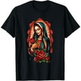 Mexican Virgen De Guadalupe Catholic Christian Virgin Mary Cotton T