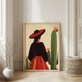 thumbnail image 1 of Mexican Wall Art, Mexican Woman Poster, Hispanic Cactus And Floral Art, Latina Print, Mexican Decor, Cactus , ,Decor For Living Room Bedroom, 8x12 UNFRAMED, 1 of 3
